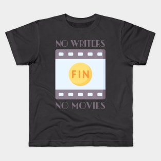 No Writers No Movies Film Strip Kids T-Shirt
